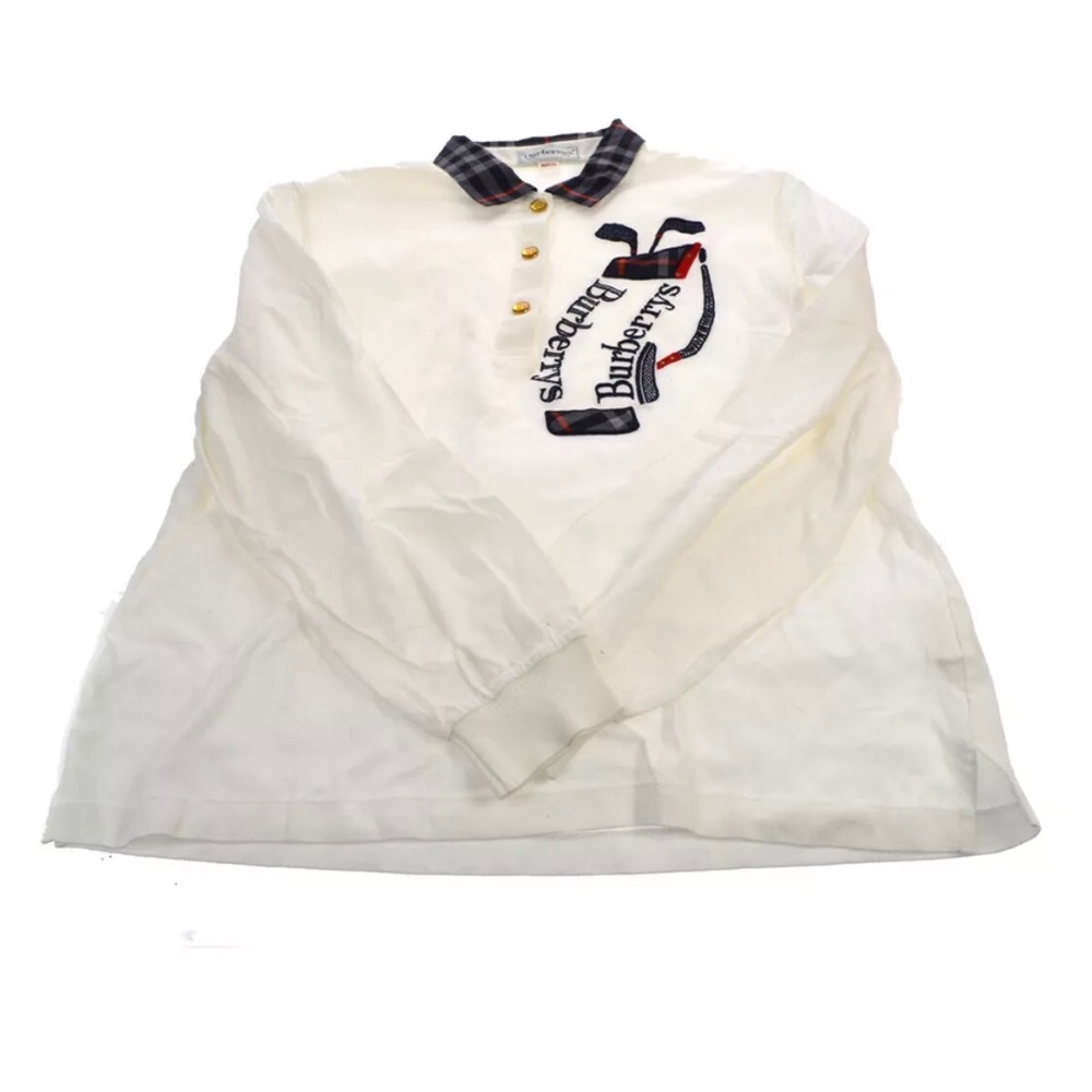 Burberry long sleeve polo shirt